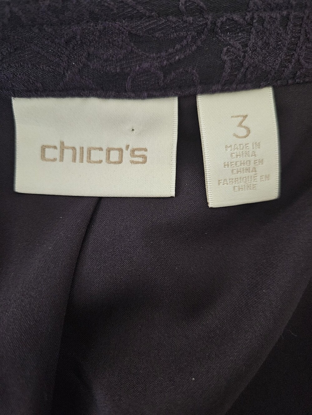 Chico's Embossed Textured Jacket - Picture 6 of 7